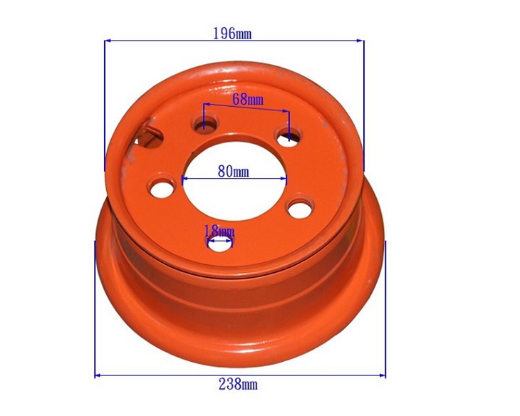 3.00-8 Forklift Parts 15*4.5-8 5 Holes Wheel Rim For Linde& Kom.Forklift